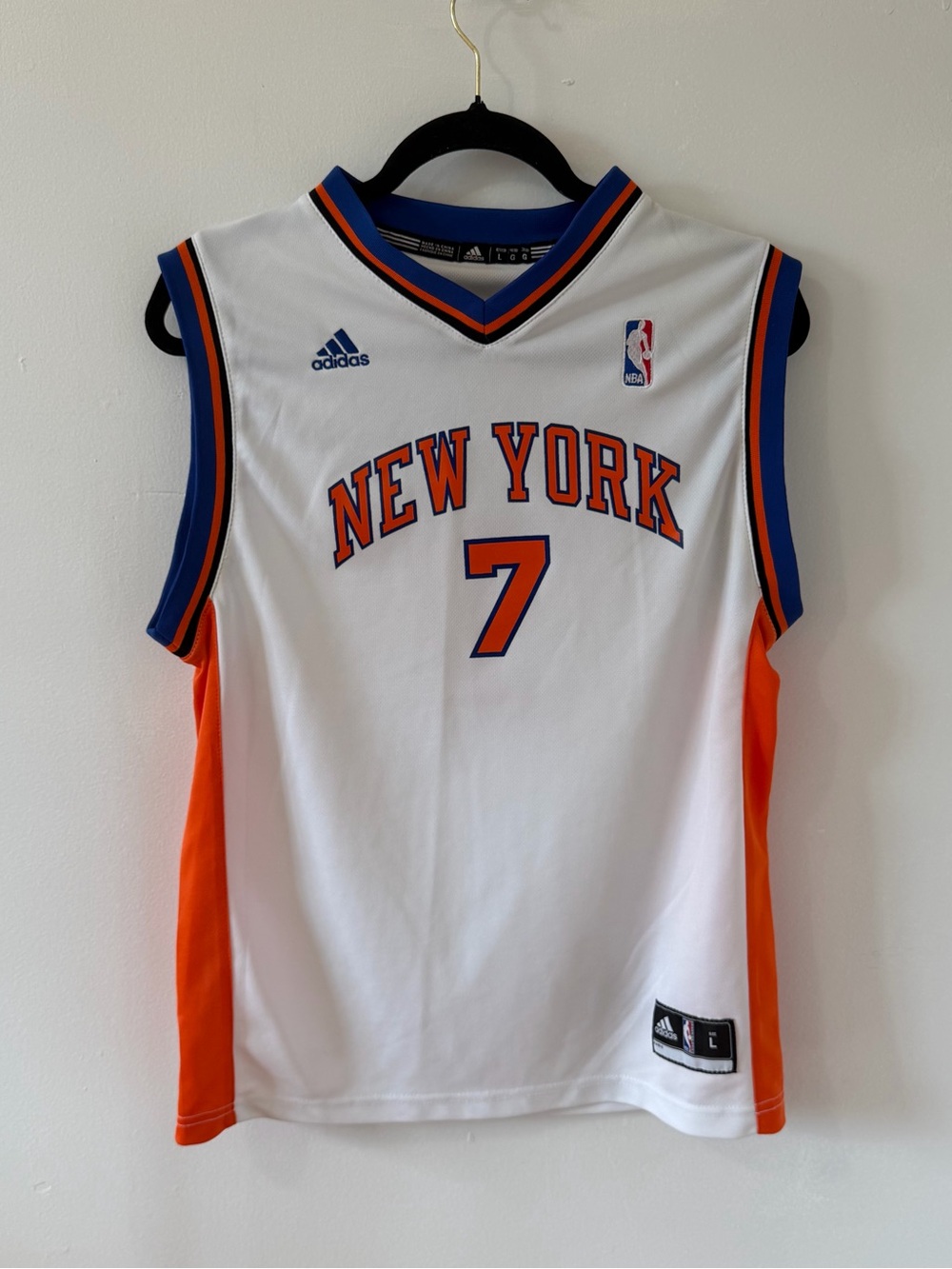 Adidas New York Knicks Carmelo Anthony #7 Swingman Jersey Youth Large